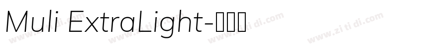 Muli ExtraLight字体转换